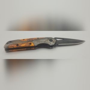 Old Timer Camo Orange Knife